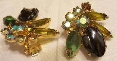 Hematite Cabochons Earrings Clip