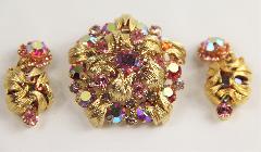 Pink Chatons Only Earrings Clip