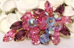 Multiple Colors Navettes Brooch