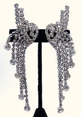 Clear Chatons Only Earrings Clip