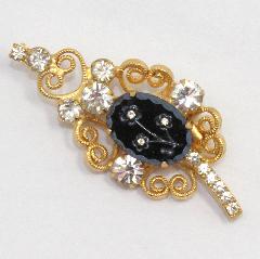 Clear Cabochons Molded/Cut Brooch