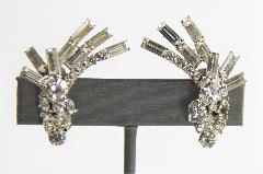 Clear Baguettes Earrings Clip