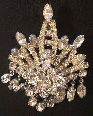Clear Navettes Brooch