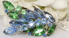 Multiple Colors Navettes Brooch