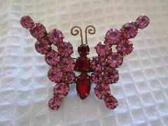 Pink Navettes Brooch