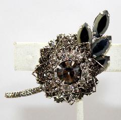 Black (jet) Navettes Brooch
