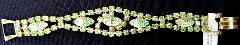 Green Navettes Givre Bracelet Flat Fold Over