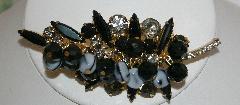 Black (jet) Navettes Brooch