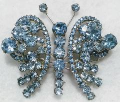 Blue Chatons Only Brooch