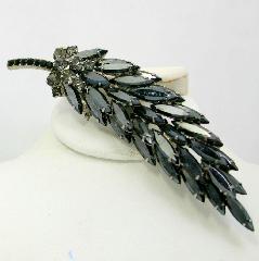Hematite Navettes Brooch