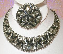 Black (jet) Navettes Brooch
