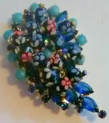 Blue Navettes Brooch