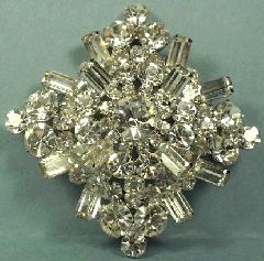 Clear Baguettes Brooch