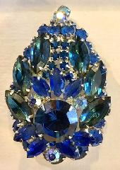 Blue Navettes Pin Pendant