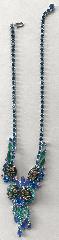 Blue Cabochons Molded/Cut Necklace