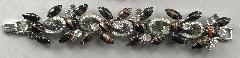 Black (jet) Cabochons Striped Bracelet 5 Link
