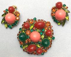 Fall Cabochons Plastic Earrings Clip