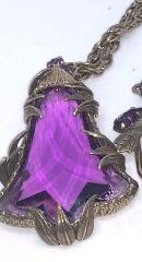Purple (cardinal) Cabochons Plastic Pendant