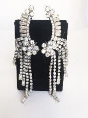 Clear Baguettes Earrings Clip
