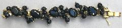 Black (jet) Oval Bracelet 5 Link