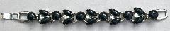 Black (jet) Cabochons Bracelet 5 Link