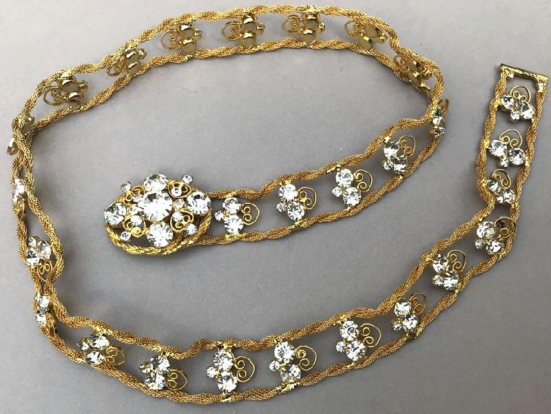 Front view of Clear Chatons Only Belt