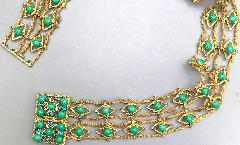 Green Cabochons Spotted Belt
