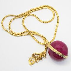 Pink Cabochons Plastic Pendant