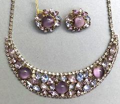 Purple (cardinal) Cabochons Necklace