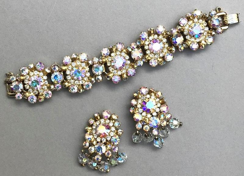 Front view of AB Chatons Only Bracelet 5 Link