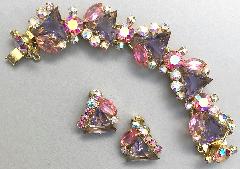 Purple (cardinal) Triangle Bracelet 5 Link