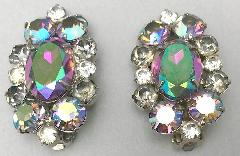 AB Oval Earrings Clip
