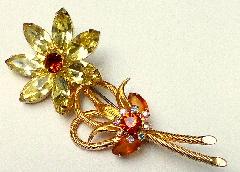 Multiple Colors Navettes Brooch