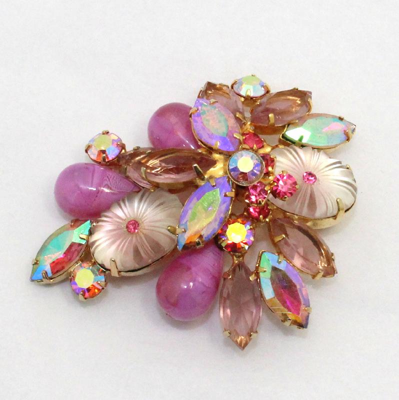 Front view of Pink Pillowcase Frosted Brooch