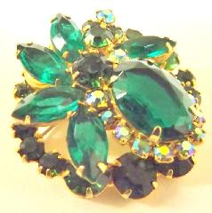 Green Oval Brooch
