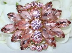 Pink Navettes Brooch