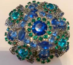 Multiple Colors Navettes Brooch