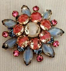 Pastel Navettes Givre Brooch