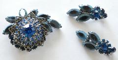 Blue Navettes Brooch