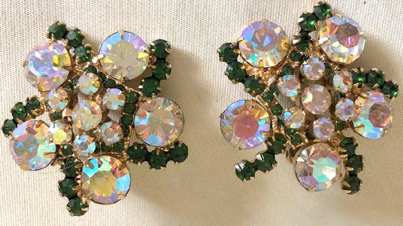 Front view of AB Chatons Only Earrings Clip