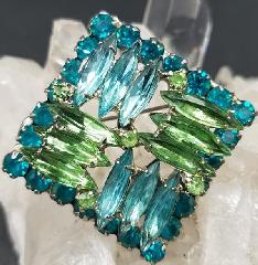 Blue Navettes Brooch
