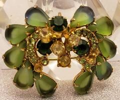 Green Pear Frosted Brooch