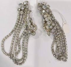 Clear Chatons Only Earrings Clip