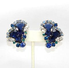 Blue Anchor Earrings Clip