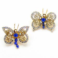 Blue Chatons Only Brooch