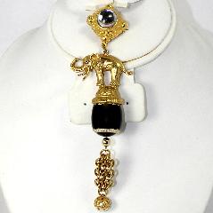Black (jet) Chatons Only Pearl Brooch