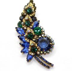 Blue Dentelle Brooch