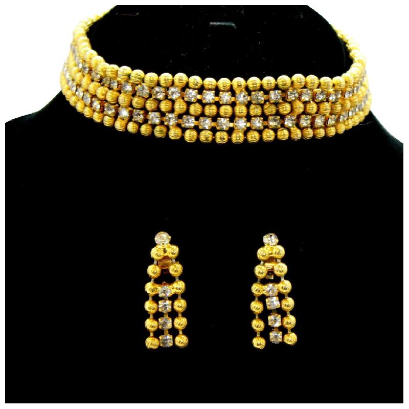 Front view of Clear Chatons Only Necklace