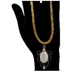 White (chalk Or Milk) Cabochons Plastic Pendant