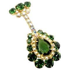 Green Pear Brooch